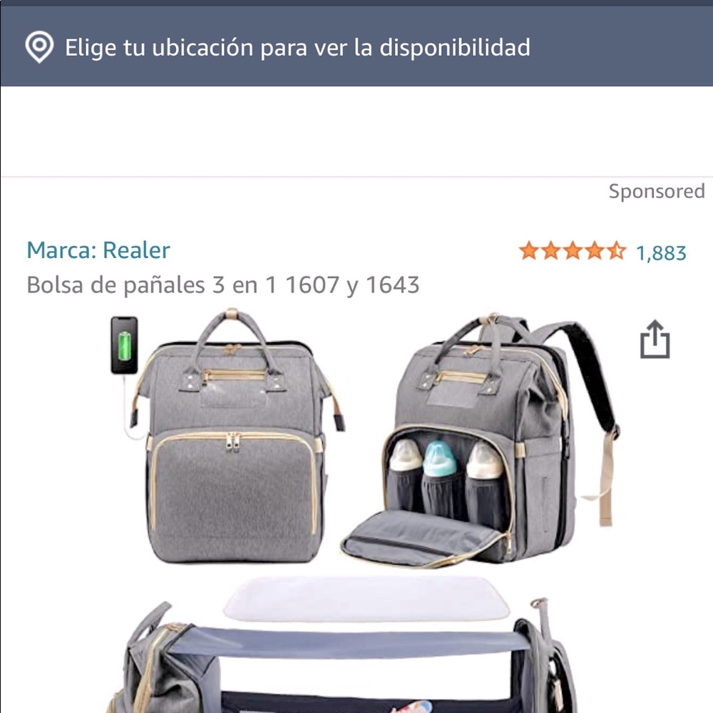 3 in one diaper bag used only one time.  Original $46